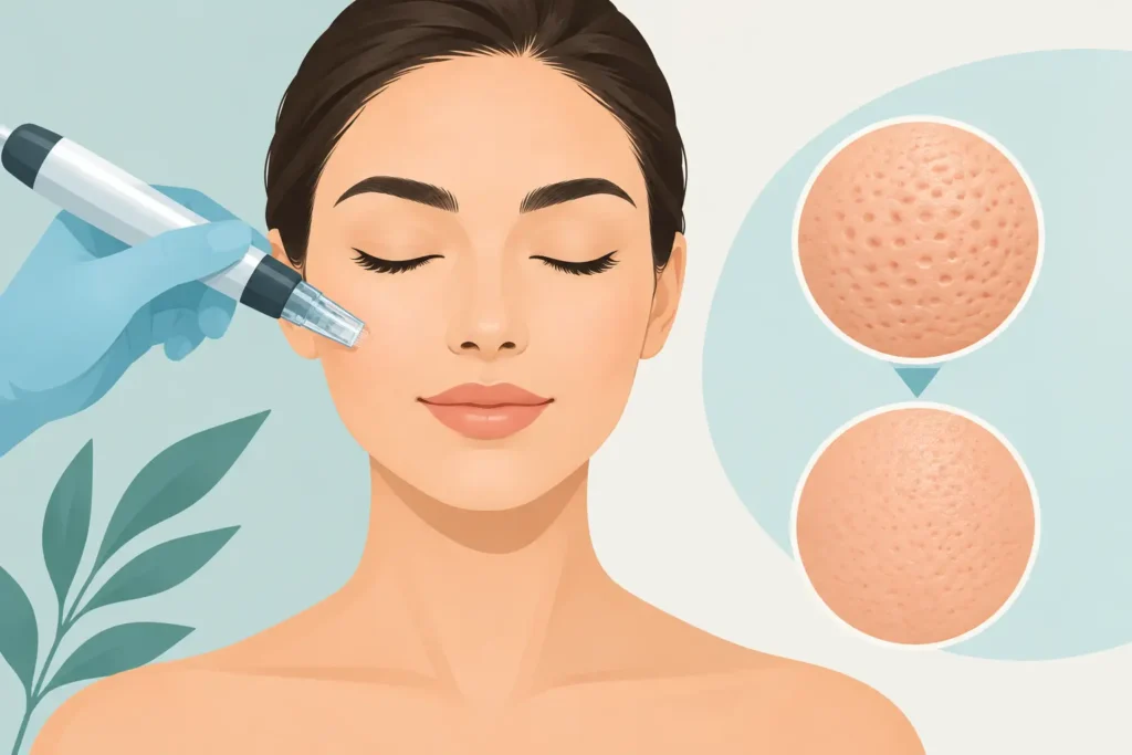 Can Microneedling Help Enlarged Pores Safely?